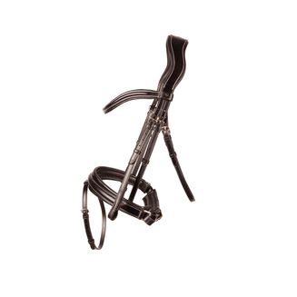 Hy Equestrian Propresicce Pelle Crank Leather Bridle Brn/Brs Brown/Brass