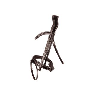 Hy Equestrian Propresicce Pelle Crank Leather Bridle Brn/Slv Brown/Silver
