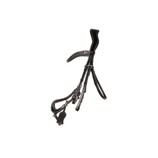 Hy Equestrian Propresicce Pelle Drop Leather Bridle Blk/Slv Black/Silver