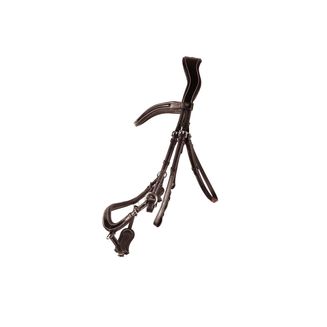 Hy Equestrian Propresicce Pelle Drop Leather Bridle Brn/Slv Brown/Silver