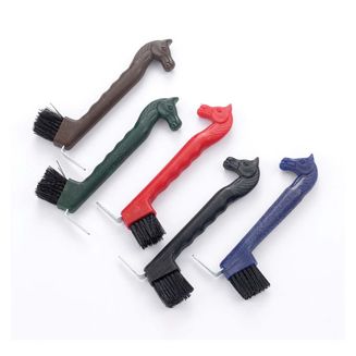 Lincoln Horse Head Hoof Pick Brush Red