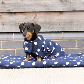 Supreme Products Dotty Fleece Dog Coat Noble Navy