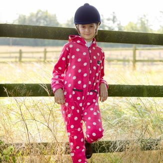 Supreme Products Dotty Fleece Onesie Child Paradise Pink
