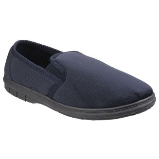 Fleet &amp; Foster John Twin Gusset Memory Foam Shoe in Navy