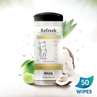 Wahl Refresh Cat Cleaning Wipes Coconut Lime Verbana
