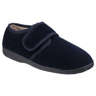 Sam Velcro Slipper in Navy