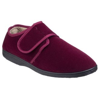 Sam Velcro Slipper in Red