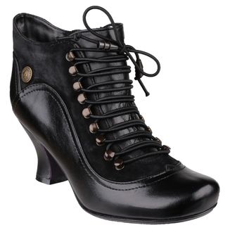 Hush Puppies Vivianna Lace Up Heeled Boot in Black