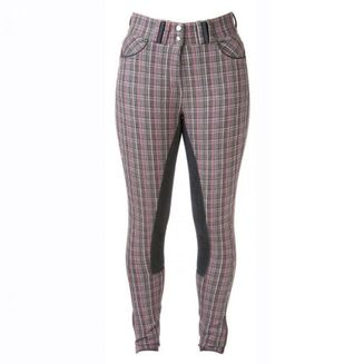 HyPERFORMANCE Frayer Ladies Breeches - Grey/Pink Check