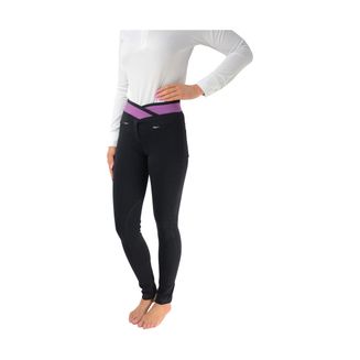 HyPERFORMANCE Brixton Elasticated Ladies Jodhpurs - Navy/Purple