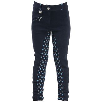 HyPERFORMANCE Stars Children's Jodhpurs - Navy/Grey &amp; Blue Stars