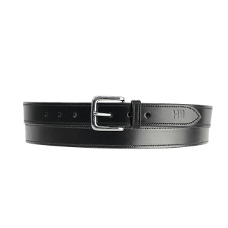 Hy Plain Leather Belt - Black