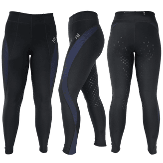 HyPERFORMANCE Supernova Ladies Riding Skins - Black/Midnight Blue