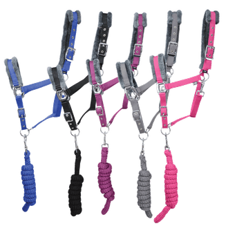 Hy Sport Active Head Collar &amp; Lead Rope - Aegean Green