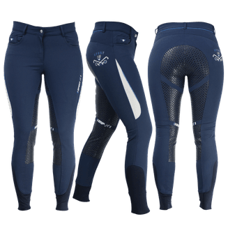 HyFASHION Sport Dynamic Ladies Breeches - Navy/Petrol Blue