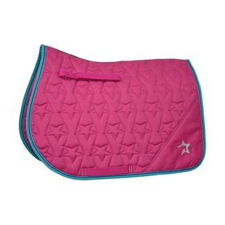 HySPEED Zeddy Saddle Pad - Flamingo Pink/Turquoise/Cobalt Blue