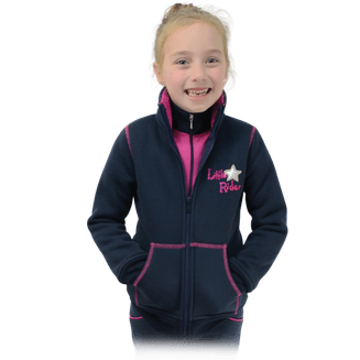 Shimmering Star Zip Fleece by Little Rider - Rose Pink/Navy