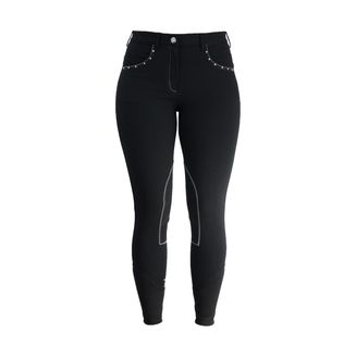 HyPERFORMANCE Diamante Ladies Breeches - Black/Berry