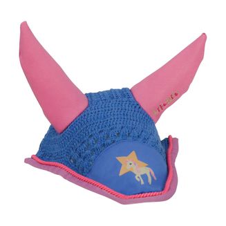 Little Rider Star in Show Fly Veil - Regatta Blue/Cameo Pink - Pony/Cob