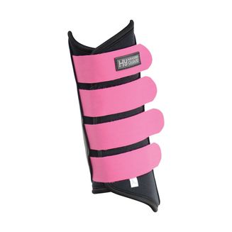 Hy Armoured Guard Neoprene Brushing Boots - Black/Paradise Pink