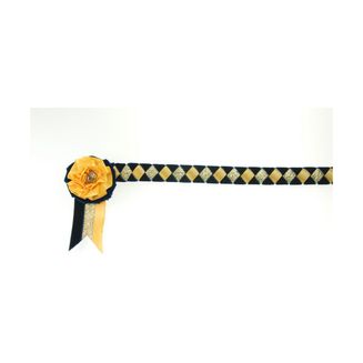 ShowQuest Newport Brow Band - Navy/Sunshine/Gold