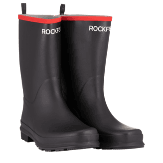 Rockfish Red Stripe Wellington Boot - Black with Red Stripe