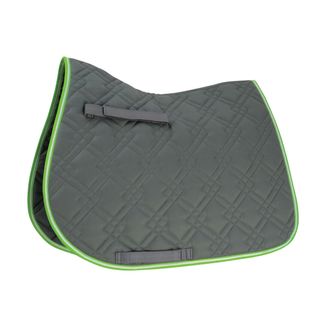 HySPEED Deluxe Pro Saddle Pad - Dark Grey/Lime Green/White