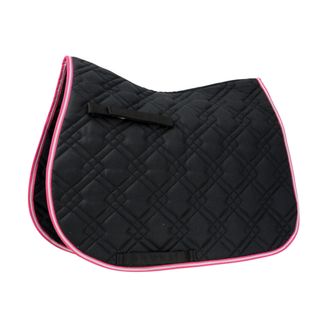 HySPEED Deluxe Pro Saddle Pad - Black/Raspberry/White