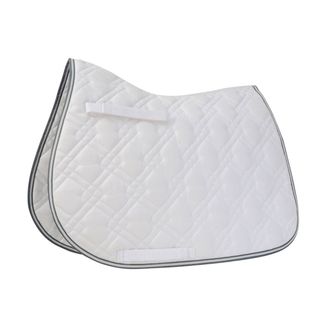 HySPEED Deluxe Pro Saddle Pad - White/Dark Grey/White