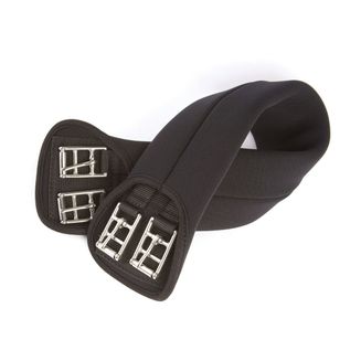 HyCOMFORT Neoprene Dressage Girth - Black - elasticated both ends