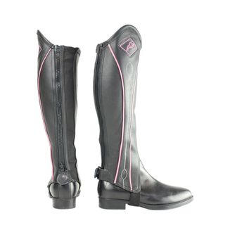 HyLAND Two Tone Leather Gaiters - Black/Pink