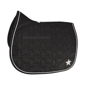 HySPEED Diamante All Purpose Saddle Cloth - Black/Silver Binding
