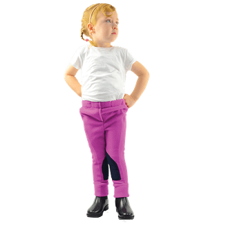 HyPERFORMANCE Fleece Tots Child's Jodhpurs - Pretty Pink/Navy