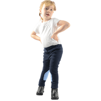 HyPERFORMANCE Fleece Tots Child's Jodhpurs - Navy/Sky Blue