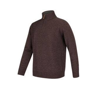 Hoggs Lothian 1/4 Zip Neck Pullover - Redwood