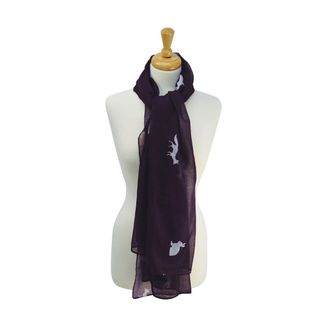 HyFASHION Fox and Rabbit Print Scarf - One Size