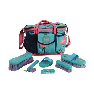 Hy Flamingo Grooming Bag - Teal/Provence Blue - One Size