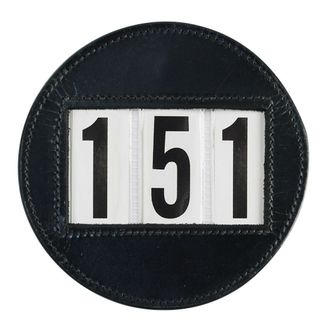 Hy Leather Bridle Number Holder - Black