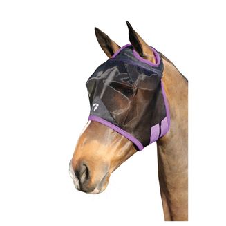 Hy Equestrian Mesh Half Mask without Ears - Black/Grape Royal