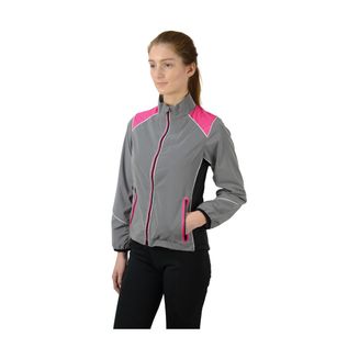 Silva Flash Two Tone Reflective Jacket by Hy Equestrian - Reflective Silver/Pink