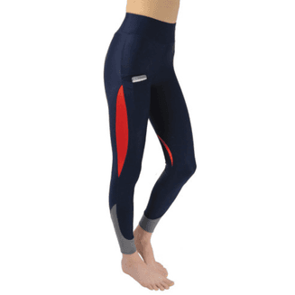 Hy Sport Active Silicone Riding Skins - Navy/Rosette Red