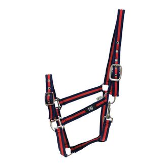 Hy Soft Webbing Head Collar - Navy/Red