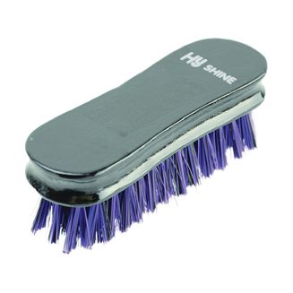 HySHINE Wooden Face Brush - Black/Purple - 12.5 x 4.2cm