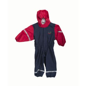 Keela Waterbug Children's All-In-One Waterproof Suit - Navy/Red