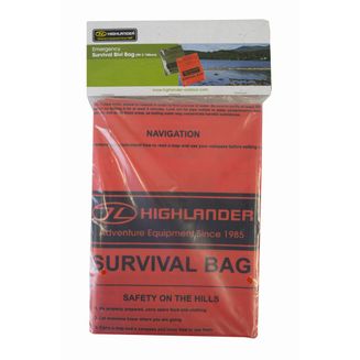 Highlander Emergency Camping Survival Bag - Orange 