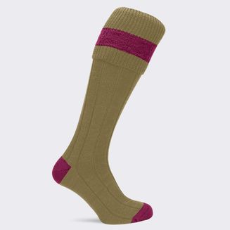 Pennine Byron Shooting Sock Sage/Cherry