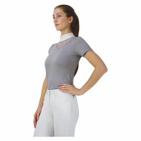 Chemise Blanche Hy Equestrian Lesley Show - Petite Taille, Neuve - Concours équitation