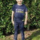 Hy Little Knight Be Brave T-Shirt - Navy/Yellow additional 4