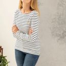 Target Dry Lighthouse Women's Causeway Breton Top - Cloud/Midnight Stripe additional 1