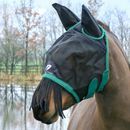 Hy Equestrian Mesh Half Mask with Ears and Fringe additional 2